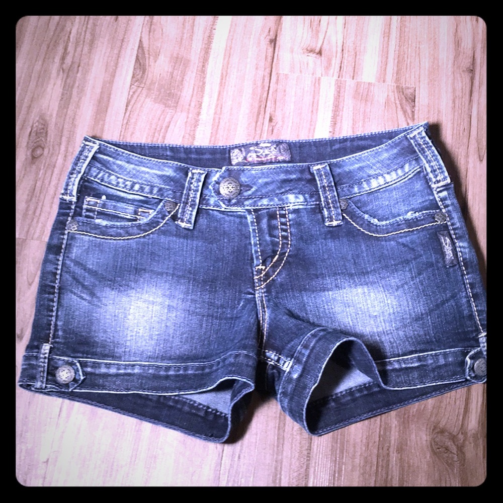 Silver Jean Shorts